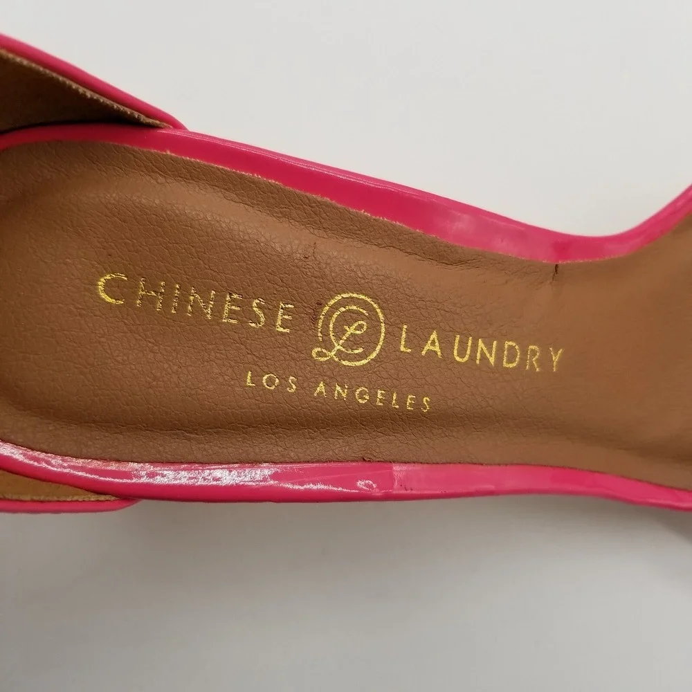 Chinese Laundry Women Pink Heel‎ Ankle Strap Sandals 6.5
